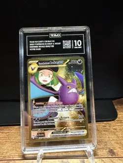 Pokemon Team Rocket's Crobat EX Destined Rivals Hyper Rare Holo TAG 10 #242/182 - Image 1