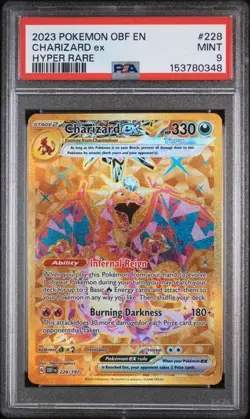 2023 POKEMON OBF-EN CHARIZARD EX HYPER RARE # 228 PSA 9 - Image 1