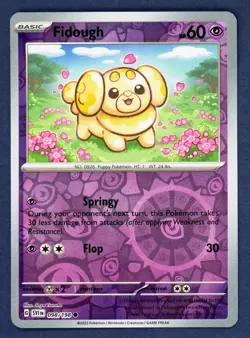 Fidough 098/198 Common Scarlet & Violet Pokemon Reverse Holo Near Mint - Image 1
