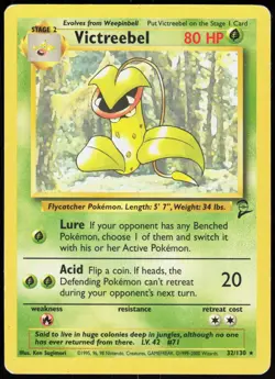 Base Set 2 Victreebel 32/130 Rare Pokemon HP - Image 1