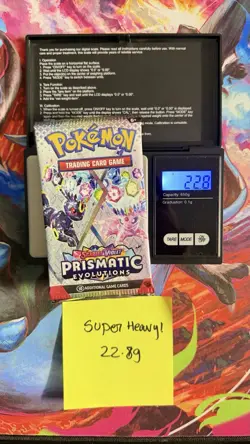 Very Heavy 22.8g! Pokemon Prismatic Evolutions Booster Pack Sealed! God Pack!U - Image 1