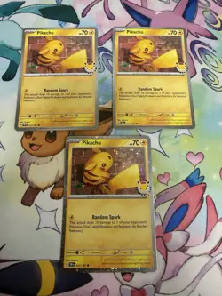 Pokemon Tcg Pikachu cosmos holo Promo 051 2026 Pokemon Day lot of 3 - Image 1
