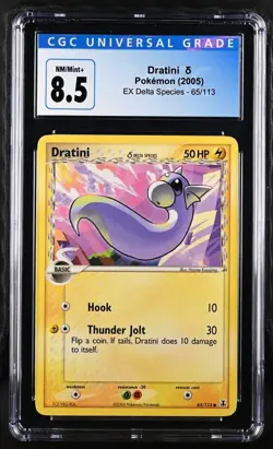 CGC 8.5 Mint Dratini (Delta Species) EX Delta Species Common Pokemon 65/113 - Image 1