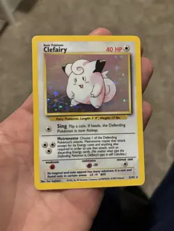 Pokemon Clefairy Base Set 5/102 Holo Rare 40 HP Wizards of the Coast 1999 - Image 1