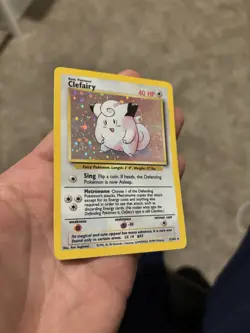 Pokemon Clefairy Base Set 5/102 Holo Rare 40 HP Wizards of the Coast 1999 - Image 3