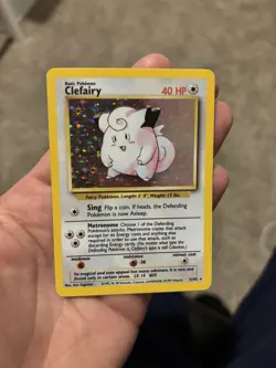 Pokemon Clefairy Base Set 5/102 Holo Rare 40 HP Wizards of the Coast 1999 - Image 5
