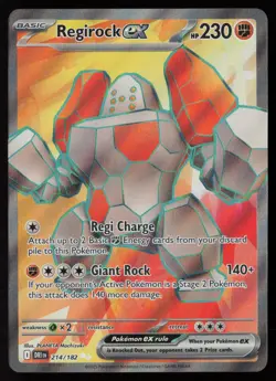 Regirock ex 214/182 Ultra Rare Destined Rivals Pokemon Near Mint - Image 1