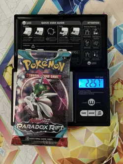 22.57g Extremely HEAVY - Pokemon TCG S&V Paradox Rift Booster Pack Sealed - Image 1