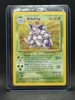 🔥POKEMON Rare HOLO Nidoking 11/102 Base Set 1999 - Image 1