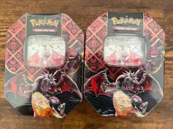 Pokemon Scarlet & Violet Paldean Fates Charizard EX Tin - 2 Total - Image 1