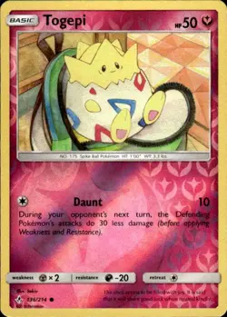 Pokemon Reverse Holo Togepi SM - Unbroken Bonds 136/214 LP - Image 1