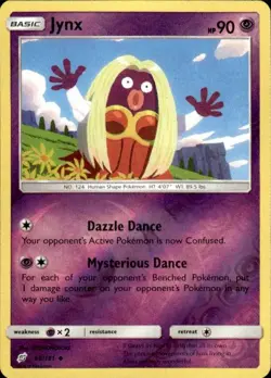 Pokemon Reverse Holo Jynx SM - Team Up 68/181 LP - Image 1