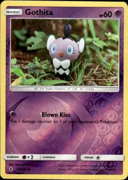 Pokemon Reverse Holo Gothita SM - Guardians Rising 52/145 LP - Image 1