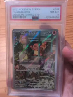 2023 POKEMON SVP EN-SV BLACK STAR PROMO #044 CHARMANDER PSA 8 - Image 1