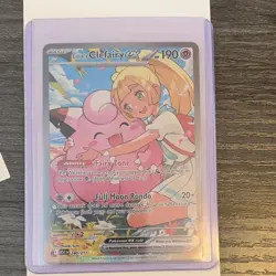 Pokemon TCG Lillie's Clefairy EX 184/159 Journey Together 190 HP Fairy Holo Rare - Image 1