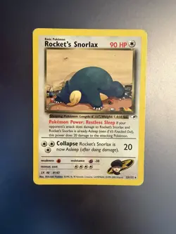 Pokemon TCG - Rocket's Snorlax 33/132 Unlimited Rare - Gym Heroes - LP - Image 1