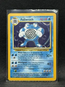 POLIWRATH 13/102 Base Set HOLO rare Unlimited Pokemon TCG - Image 1