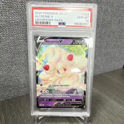 Pokemon Alcremie V 22/73 Champions Path Ultra Rare Holo PSA 10 - Image 1
