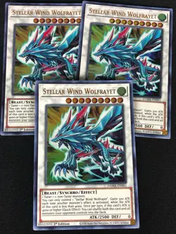 YUGIOH STELLAR WIND WOLFRAYET DAMA-EN041 1ST ULTRA X3 (NM) - Image 1