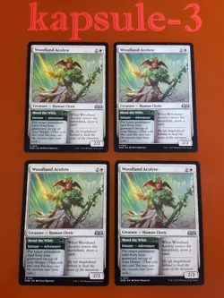 4x Woodland Acolyte & Mend the Wilds | Wilds of Eldraine | MTG Magic Cards - Image 1
