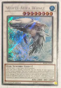White Aura Whale BLLR-EN020 LP Secret Rare 1st Edition YuGiOh Light's Revenge - Image 1