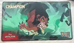 2025 Disney Lorcana Promo Play Mat Store Championship Champion Scar Heartless - Image 1