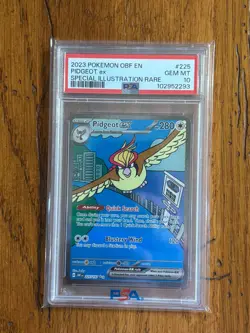 Pidgeot EX Obsidian Flames Special Illustration Rare Card 225/197 PSA 10 - Image 1