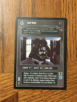 Star Wars CCG Lord Vader Death Star II Collectible Card - Image 1