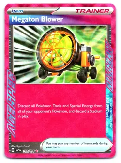 Megaton Blower Pokemon Holo ACE SPEC Rare SV08: Surging Sparks 182/191 - Image 1