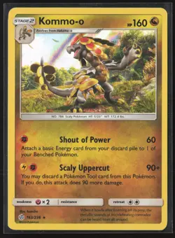 Kommo-o Holo Rare SM - Cosmic Eclipse 163/236 NM Pokemon Card - Image 1