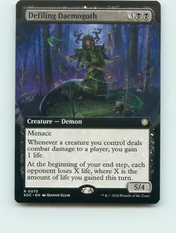 Defiling Daemogoth (Extended Art) - R75 - MTG - Commander: SoS (SOC) - Image 1