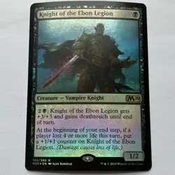 Magic: The Gathering Knight of the Ebon Legion 105/280 M20 Foil Rare Creature - Image 1