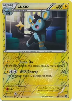 Pokemon - Luxio - 44/99 - Uncommon - Reverse Holo - BW - Next Destinies - NM - Image 1