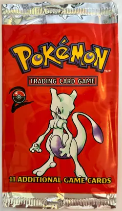 Mewtwo Base Set 2 Empty Booster Pack Pokemon 1999 EX - Image 1