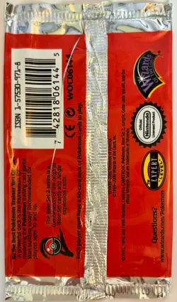 Mewtwo Base Set 2 Empty Booster Pack Pokemon 1999 EX - Image 2