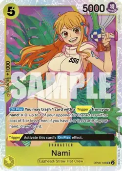 1x Nami - OP08-106 - SR - Foil Light Play Booster OP-08: Two Legends One Piece - Image 1