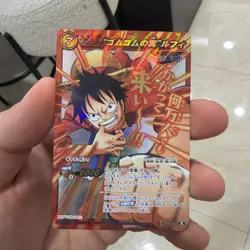One piece MIRACLE BATTLE CARDDASS LUFFY ALL STAR BATTLE PRIZE V OP 01 2012 Rare - Image 1