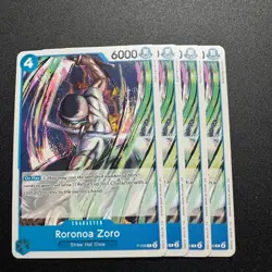 4x Roronoa Zoro P-056 - Learn Together Nami Deck Promo One Piece TCG Playset - Image 1