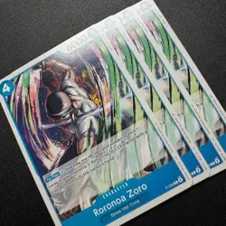 4x Roronoa Zoro P-056 - Learn Together Nami Deck Promo One Piece TCG Playset - Image 4