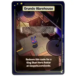 King Skarl Hero Avatar - Grundo Warehouse Code Card Neopets Battledome Tcg - Image 1