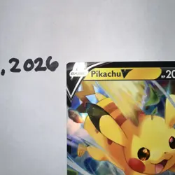 Pokemon TCG SWSH285 Pikachu v Promo Black Star Holo Rare Card Mint/Nm Condition - Image 3