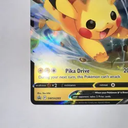 Pokemon TCG SWSH285 Pikachu v Promo Black Star Holo Rare Card Mint/Nm Condition - Image 5