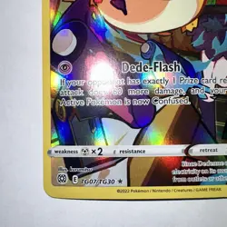Pokemon TCG Dedenne TG07/TG30 Holo Basic Card 2022 English Standard Card Stock - Image 5