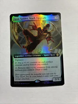 Iron Spider, Stark Upgrade Extended Art Marvel's Spider-Man Foil + Bonus Card!!! - Image 1