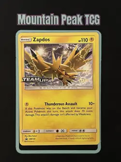 NM Zapdos SM159 Staff Pre-Release Promo - Team Up - Pokemon Card - Image 1