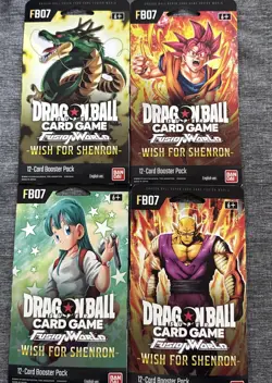 Bandai Dragon Ball Super Cards Fusion World Wish For Shenron FB07 Booster 4 Pack - Image 1