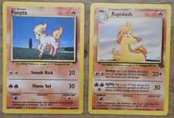 Vintage Pokemon WoTC Lot - Ponyta 60/102, Rapidash 44/64 - 2 Cards LP - Image 1