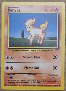 Vintage Pokemon WoTC Lot - Ponyta 60/102, Rapidash 44/64 - 2 Cards LP - Image 2