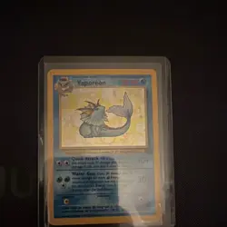 Pokemon Vaporeon Jungle Holo Rare 12/64 80 HP English Wizards Card 1999 - Image 1