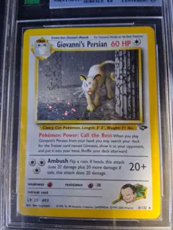 Giovanni’s Persian 8/132 1st Edition Gym Challenge Holo Rare Pokemon TCG - Image 2